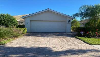 Front of the Villa with 2-car garage