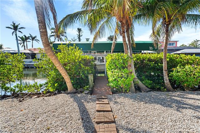 Backyard leading to boat dock