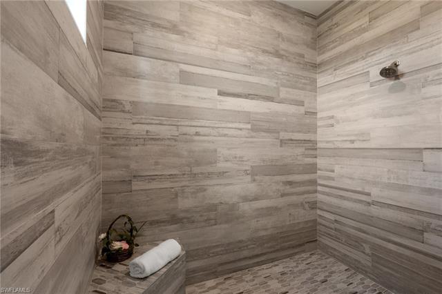 Expansive walk-in shower
