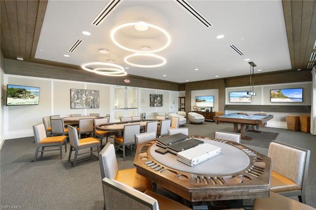 Dining area featuring billiards and visible vents