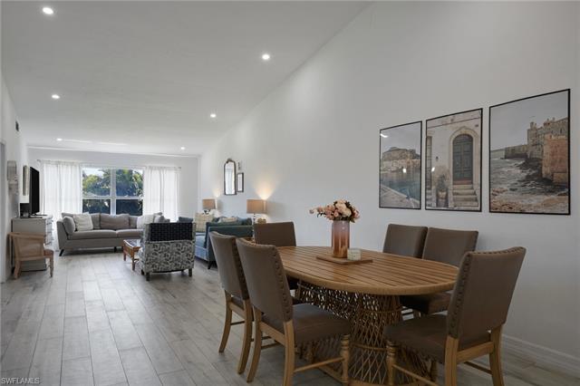 Dining space featuring recessed lighting and wood finished floors